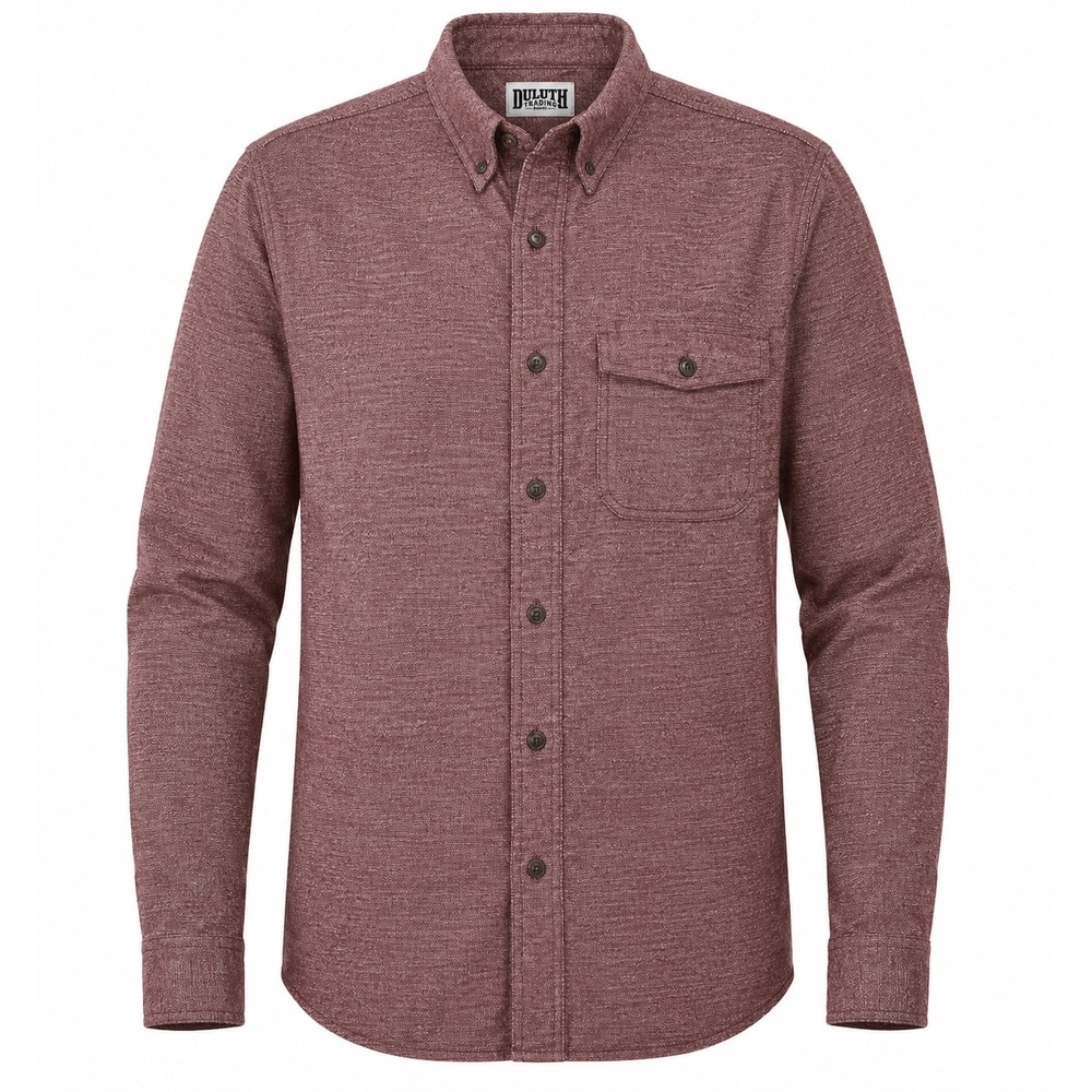 Duluth Trading‎ Co Button Down Shirt Men L Maroon Gorpcore Workwear
